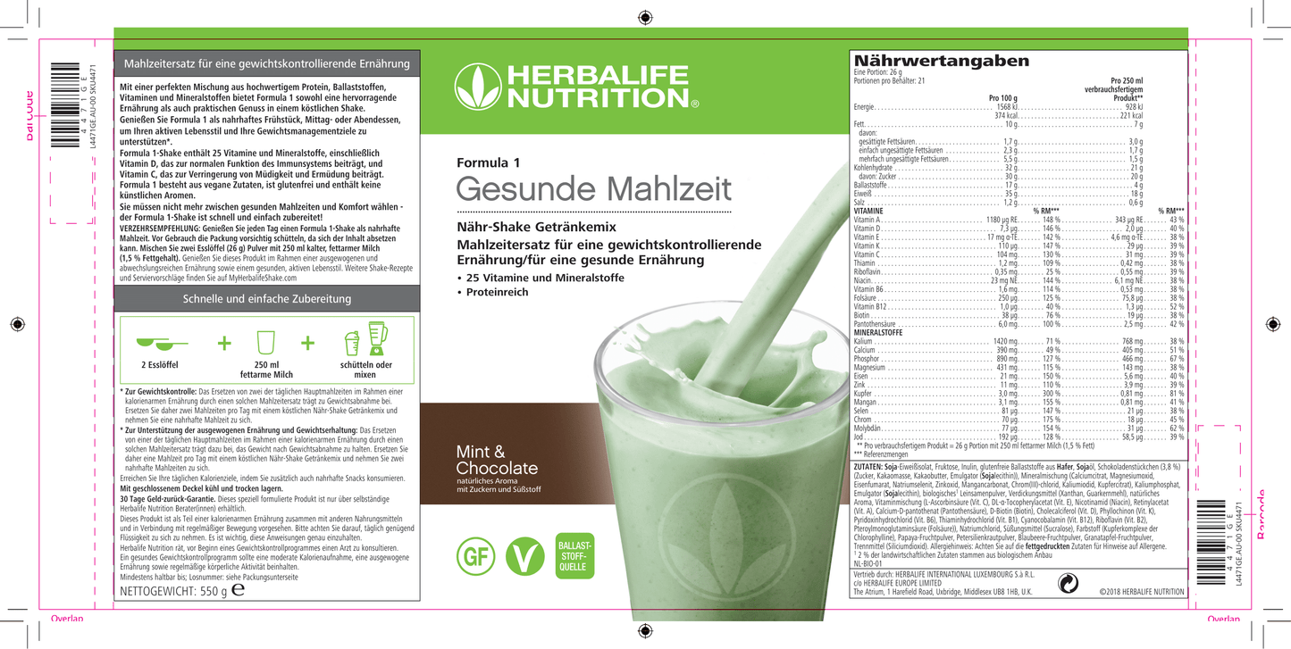 Formula 1-Shake Gesunde Mahlzeit 550 g
