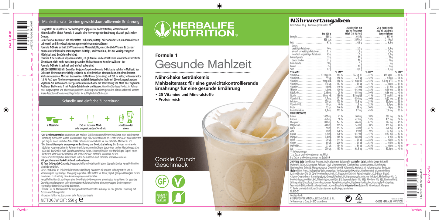 Formula 1-Shake Gesunde Mahlzeit 550 g