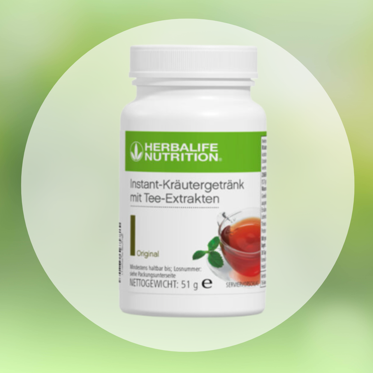 Instant-Kräutergetränk mit Tee-Extrakten